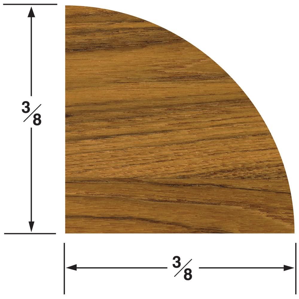 Whitecap Teak Quarter Round Molding Small - 5' - 60851 - Anchor Express