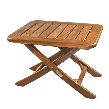 Whitecap Teak Small Adjustable Slat Top Table - 60028 - Anchor Express
