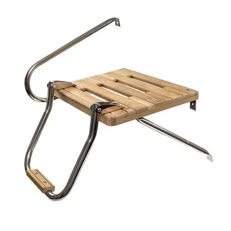Whitecap Teak Swim Platform with Ladder for Outboard Motors - 60902 - Anchor Express