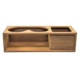 Whitecap Teak Two Insulated Drink/Binocular Rack with Tray - 62616 - Anchor Express